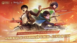 Colaboración de MLBB × Attack On Titan | Yin,  Fanny y Martis | Mobile Legends: Bang Bang