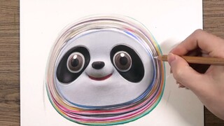 Nếu bạn không thể mua Bing Dwen Dwen, hãy tự vẽ một bức bằng bút chì màu.