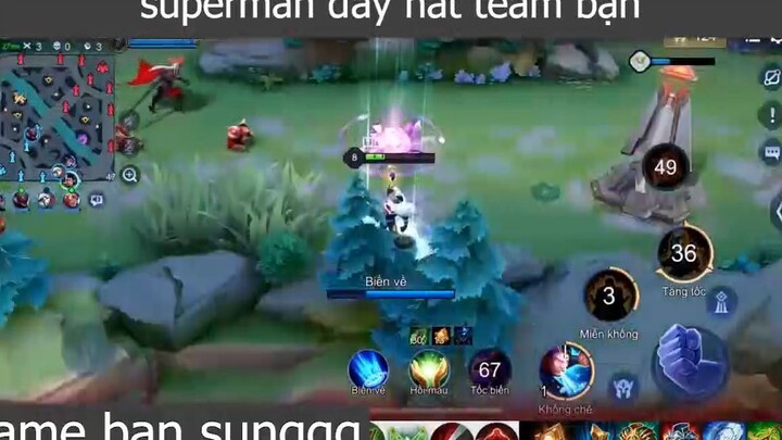 superman đẩy nát team bạn p1 #gamebansunggg