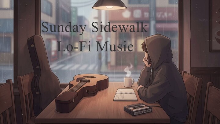 Sunday Sidewalk  | Lo-fi Rain | Study Beats | Cafe Music | Lo-fi Music |[Official Lofi Video]