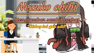 "Hidup ini gak adil". Nezuko Chibi (digital drawing).