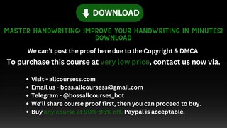 [Allcoursess.com] - Master Handwriting: Improve Your Handwriting in Minutes! Download