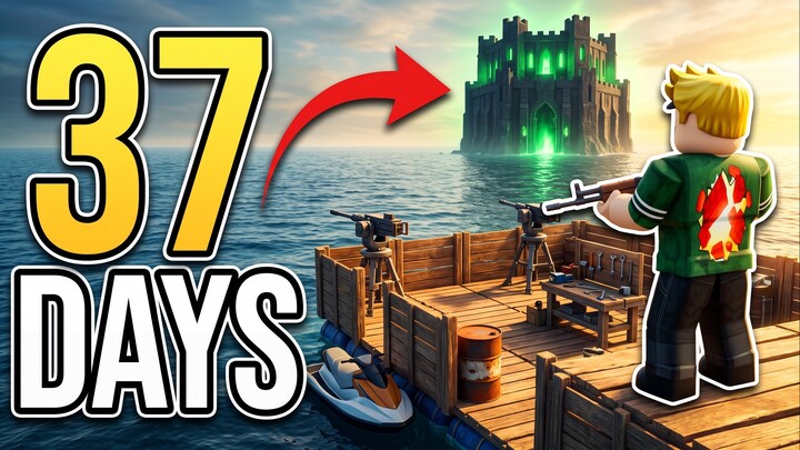 I Survived 37 Days at Sea and Found a STRONGHOLD in Roblox!