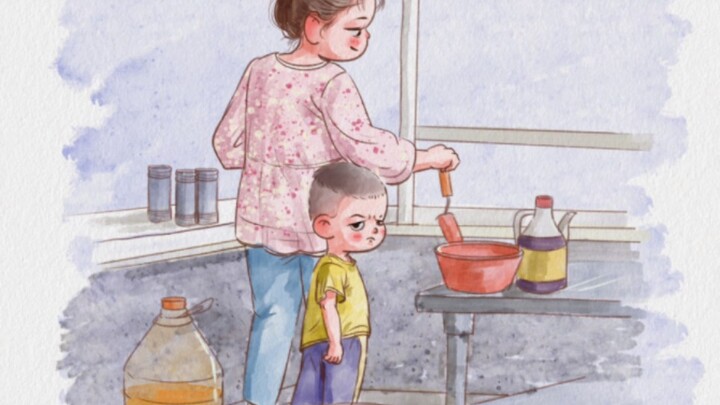 Look at that resentful little look—she’s probably feeling sorry for Mom, isn’t she? Being a mom is n