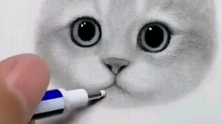 tutorial gambar kucing yg mudah