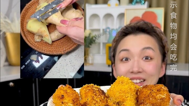 #ผลไม้อบกรอบ วันนี้เตรียมสะโพกไก่ชิ้นใหญ่ที่ปินปินชอบให้เขา... #กิจวัตรประจำวันของการกินข้าวของคู่สา