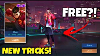 TRICKS FOR FREE STUN CHOU SKIN MLBB / FREE STUN CHOU SKIN MOBILE LEGENDS - FREE SKIN NEW EVENT ML