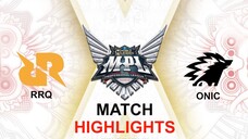 RRQ vs ONIC HIGHLIGHTS MPL ID S11 | ONIC vs RRQ