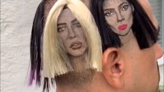 A truly 3D hairstyle—Tony's imagination is out of this world!