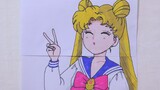 Proses melukis Tsukiha, kakak laki-laki Sailor Moon