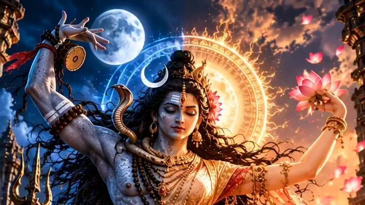 When Ardhanarishvara Performs the Cosmic Tandavam ✨ - Shiva & Shakti Become ONE