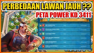 PERBEDAAN POWER KINGDOM JAUH ?? PETA POWER KVK ROK 3411