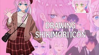 DRAWING SHIKIMORI ICON, Anime shikimori is not just cute