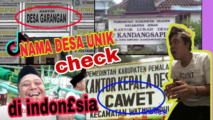 Lucu Nama desa unik di indonesia check Tiktok
