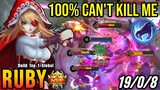 100% Can't Kill Me!! Ruby The Queen of LifeSteal is IMMORTAL!! - Build Top 1 Global Ruby ~ MLBB