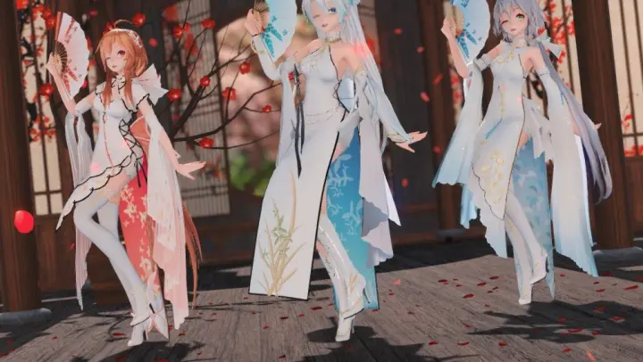 [MMD]Three Vocaloids dance together|Yuezheng Ling & Yanhe & Luo Tianyi