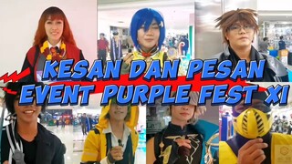 kesan pesan event Purple Fest 11