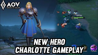 AOV: NEW HERO AOV CHARLOTTE GAMEPLAY - ARENA OF VALOR LIÊNQUÂNMOBILE ROV COT