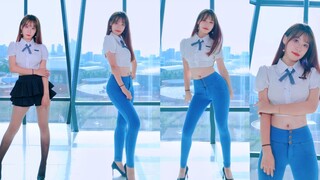 Jeans VS gradient! Jingle bells dance ~ which one is more popular?