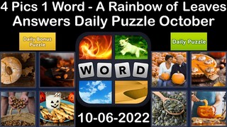 4 Pics 1 Word - A Rainbow of Leaves - 06 October 2022 - Answer Daily Puzzle + Bonus Puzzle