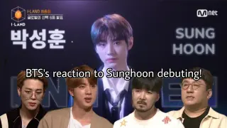 [English subtitle] BTS's reaction to ENHYPEN's Sunghoon debuting!