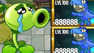 PvZ 2有趣 - 新僵尸蛋推动者侏儒僵尸等级100超级速度对战每种植物