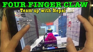 FOUR FINGER CLAW HANDCAM | Team up with NEPAL friends | PUBG MOBILE - IPAD MINI 5