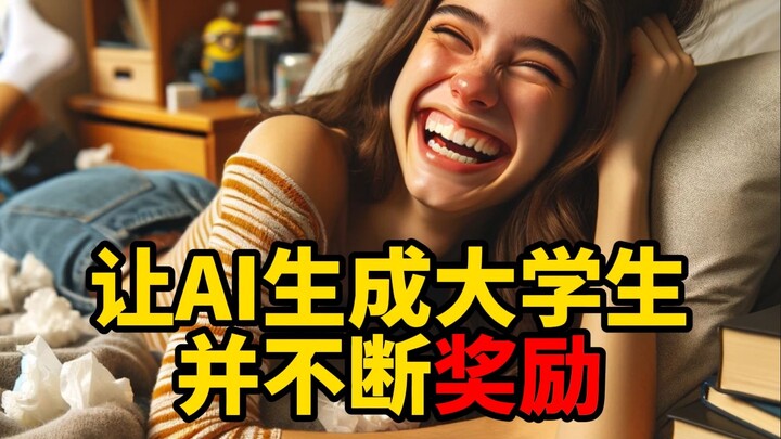 ให้ AI สร้างตัวละครนักศึกษาสาวขึ้นมา แล้วให้เธอคอยมอบรางวัลอย่างต่อเนื่อง