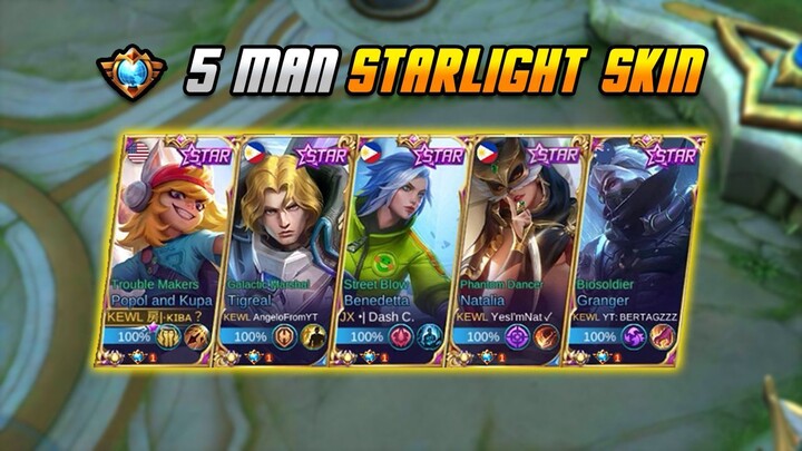 5 MAN STARLIGHT SKIN GAMEPLAY MLBB