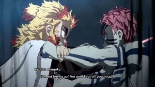 Akaza vs Rengoku Fight Demon Slayer Mugen Train Ending Emotional Scene