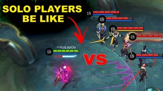 WHY PLAYING SOLO IS HARDER than 5MAN | MOBILE LEGENDS