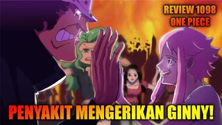 Review Chapter 1098 One Piece - Ginny Tidak Mengetahui Insiden Fisher Tiger Mengacau Di Marijoa?