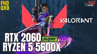 Valorant on Ryzen 5 5600x + RTX 2060 Super 1080p, 1440p, 2160p benchmarks!