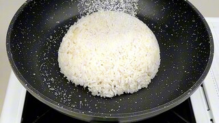 剩下的米饭不要老是蛋炒饭了，把它做成米布丁，米香味十足，大人小孩都爱吃！