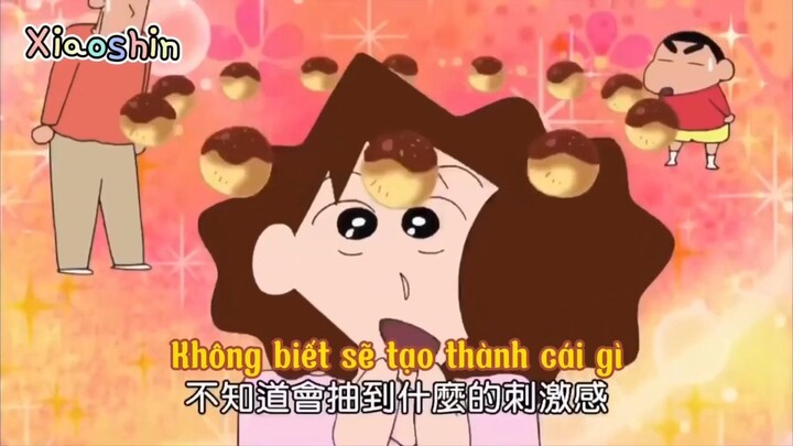 Shin vietsub: Làm Takoyaki 《蜡笔小新-章鱼烧派对，紧张刺激哦》