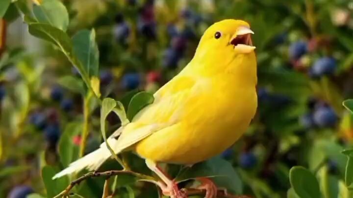 🫐 Canary Singing on Berries 🎶