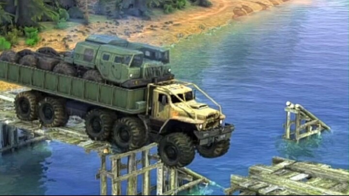 MudRunner.MudRunner crossing the bridge game