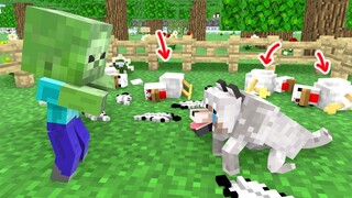 MONSTER SCHOOL : BABY ZOMBIE MISUNDERTOOD A DOG - MINECRAFT ANIMATION