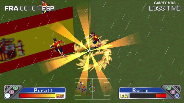 Remember? Super Shot Soccer PS1 Gameplay France vs Spain