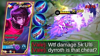 NEW DYRROTH INSTANT DELETE 20 KILLS FULL HP ENEMIES INTENSE MATCH🔥 - BUILD TOP 1 GLOBAL DYRROTH