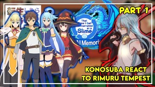 Konosuba React To Rimuru Tempest | Gacha React | 1/2