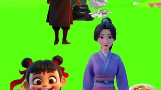 小哪吒的爸爸怎么在翻垃圾桶？
