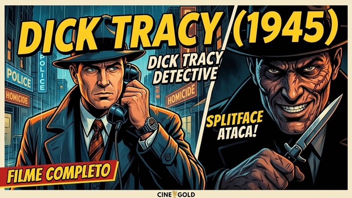 Morgan Conway - Dick Tracy, Detetive (1945) Enfrente Splitface o bandido de rost