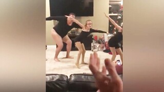 The daughter was in need of a dance partner and asked her father for help, so this is the style of t