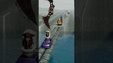 Weird Skibidi Toilets & Cars Crossing Water & Giant Batarang by Speed Bump Bridge | BeamNG.Drive