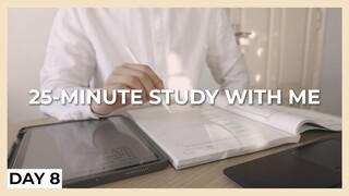 25-MINUTE STUDY WITH ME (DAY 8) | morning, sun & wind | KIRA
