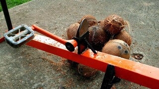 Diy Coconut dehusker using scrap metal & bicycle parts, how to make it? WELDING PROJECTS