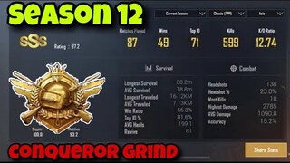 12 KDR GRIND CONQUEROR SEASON 12 MONTAGE HIGHLIGHTS [PUBG MOBILE]