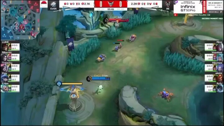 fight game pertama EVOS vs AE