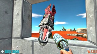 Hunting Aliens Dinosaurs on Mars. FPS Perspective! Animal Revolt Battle Simulator